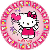 Тарілки 18см (10 шт) в стилі Кітті/Hello Kitty паперові одноразові