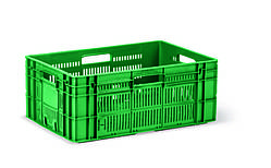 Ящик для овочів та фруктів. HDPE тип ОЗС-2 600х400х240 мм вторинний.