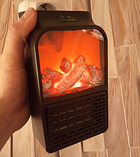 Портативний обігрівач з LCD дисплеєм Flame Heater, тепловентилятор, камін (Реальні фото!), фото 3