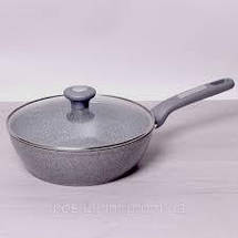 Сотейник 24см з кришкою і гранітним покриттям 4275GR Kamille, фото 4