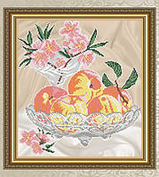 Схема для вишивки бісером Персики в кришталі