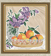 Схема для вишивки бісером Мандарини в кришталі