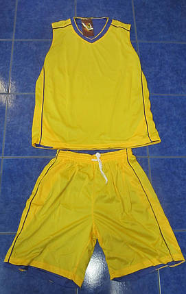 Баскетбольна форма двостороння (колір: синій/жовтий), фото 2