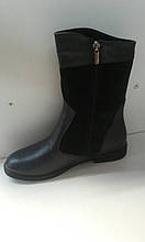 Ботінки осінь шкіра/замш.  дівч. Д022/1, 34 т.синій