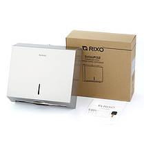 Тримач листових паперових рушників Z складання нержавіюча сталь Rixo Solido P132 настінний ударостійкий, фото 5