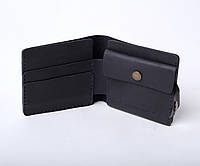 Шкіряний жіночий гаманець ручної роботи з кишенею для копійок і карток синій Gazda