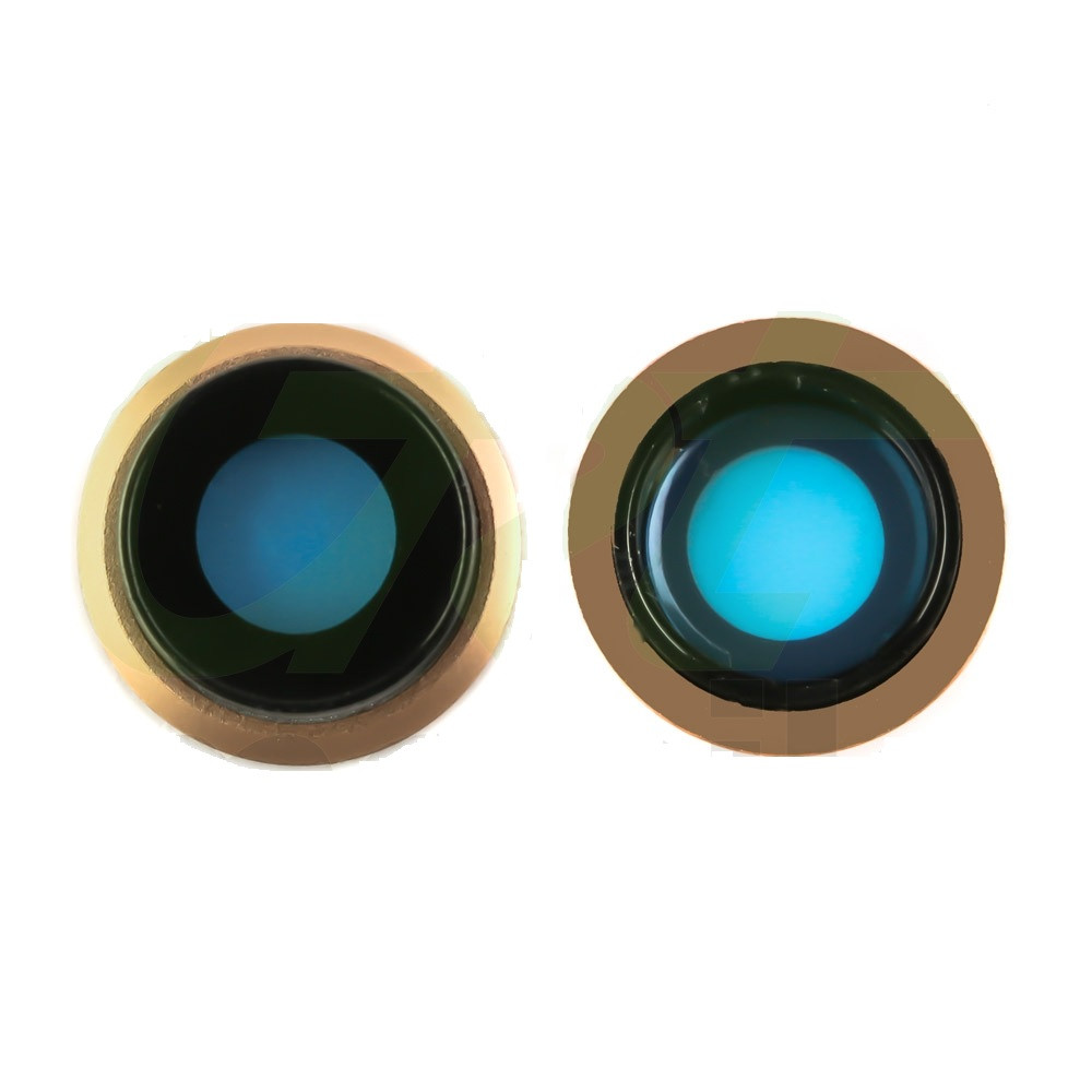 Скло камери для Apple iPhone 8 + кільце (Золоте), фото 1