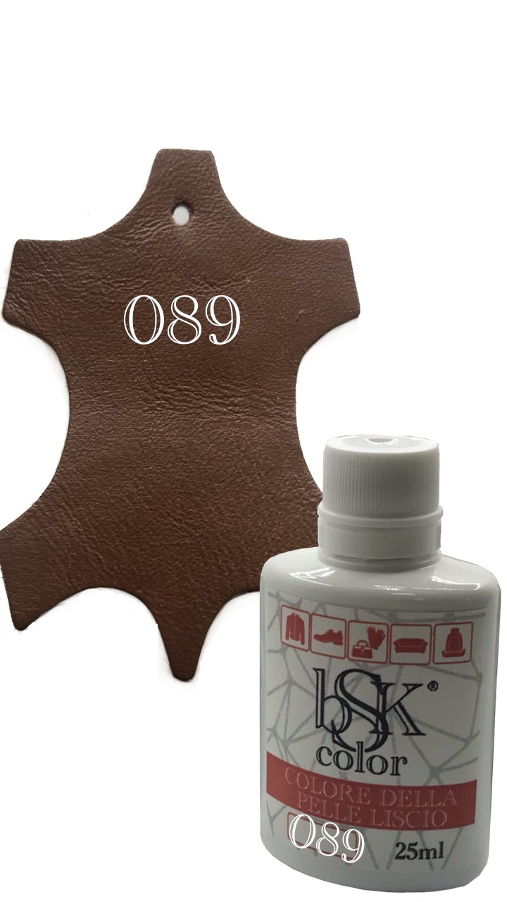 Фарба для шкіри Bsk color коричневий-махагон 25 мл No089