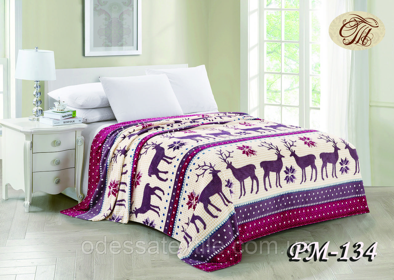 Плед з флісу Олені (140*210), фото 1