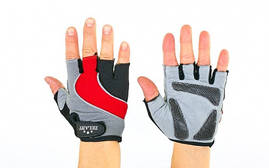 Велорукавиці з відкритими пальцями Zelart ZG-6118 Червоний, L