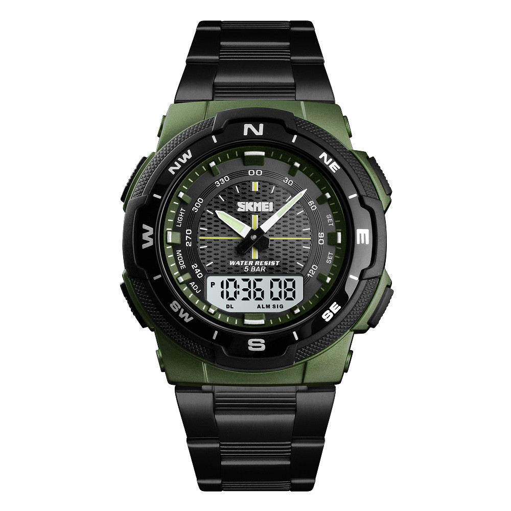 Skmei 1370 marshal зелений чоловічий спортивний годинник
