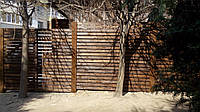 Забор деревянный штакетник под ключ сухая строганная доска