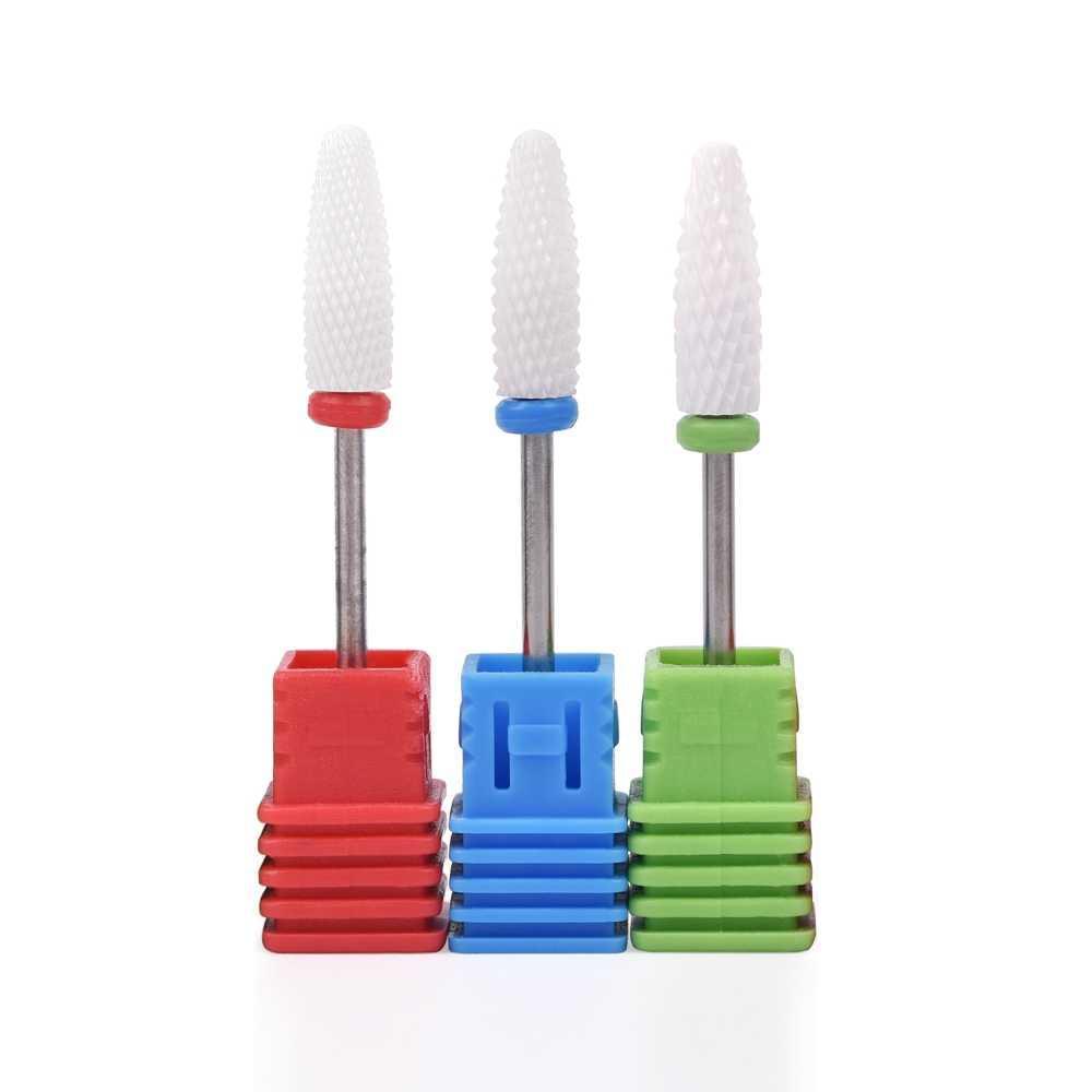 Фреза для фрезера для манікюру і педикюру керамічна КУКУРУЗКА 6мм червона, фото 1