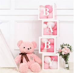 Коробки BABY біла з прозорим вікном і куль