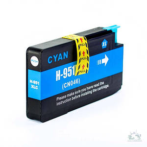 Сумісний картридж Inkdigo™ HP 951 XL Cyan , чорнильний, блакитний, 14 ml, аналог CN046AE