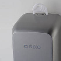 Дозатор рідкого мила 1000 мол наливний Rixo Grande BPS369S сріблястий пластиковий настінний міцний, фото 6