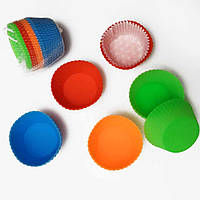 Формы силиконовые для выпекания кексов 6,5 см (10 шт)