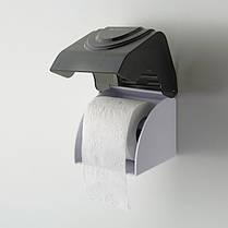 Диспенсер для туалетного паперу в стандартних рулонах Rixo Bello P247TB чорний пластиковий міцний, фото 3