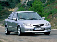 Стекло ветровое (лобовое) Mazda 323 (Хетчбек, Седан) (1998-2003), LEMSON, Ветровое зелен. полоса серая