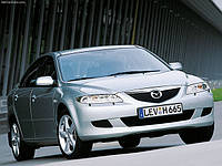 Стекло ветровое (лобовое) Mazda 6 (Седан, Комби, Хетчбек) (2002-2008), LEMSON, Ветровое зелен. полоса голуб.