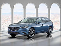 Стекло ветровое (лобовое) Mazda 6 (Европа и USA) (Седан, Комби) (2013-), LEMSON, Ветровое зелен. полоса серая