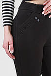 Чорні лосини з високою посадкою з дайвінгу, легінси Класика VS 932, фото 2