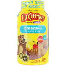 Омега-3 для дітей, L'il Critters Omega-3 120 жувальних цукерок