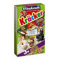 Vitakraft Kracker лакомство-крекеры для кроликов с овощами, орехами и лесными ягодами, 3шт