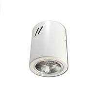 Потолочный светильник/корпус, master LED, накладной, Ø90x110мм, 1хE27, сталь, белый
