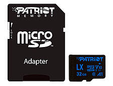 Картка пам'яті Patriot 32 GB microSD class10 A1 (PSF32GLX11MCH)