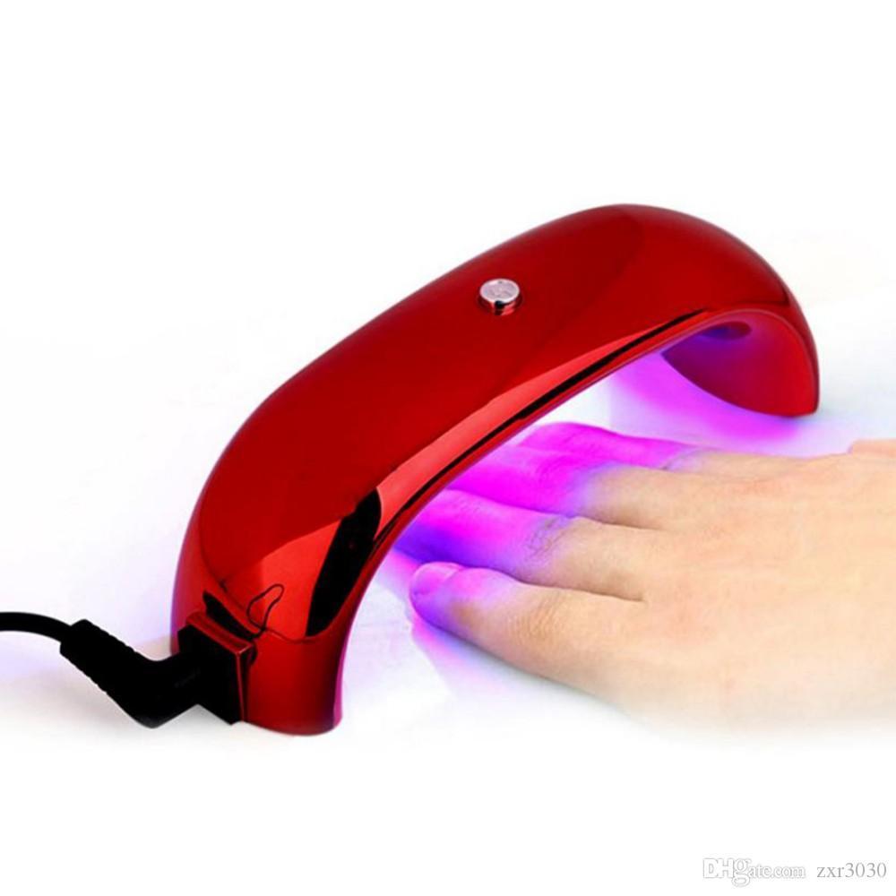 Лампа-міні для нігтів (сушіння гель-лаку, шелаку) 9 Вт червона