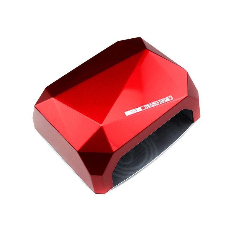 Лампа для манікюру гібридна DIAMOND CCFL+LED 36вт (червона)