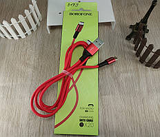 Кабель usb Micro Usb Borofone BX20 1 м — червоний з обплетенням