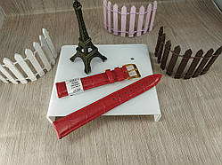 Шкіряний ремінець Nagata" 18 мм Spain для наручних годинників світло-коричневий (вишневий)