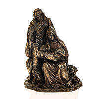 Статуэтка декоративная Veronese Рождение Иисуса 18х13 см 77579 бронзовое покрытие