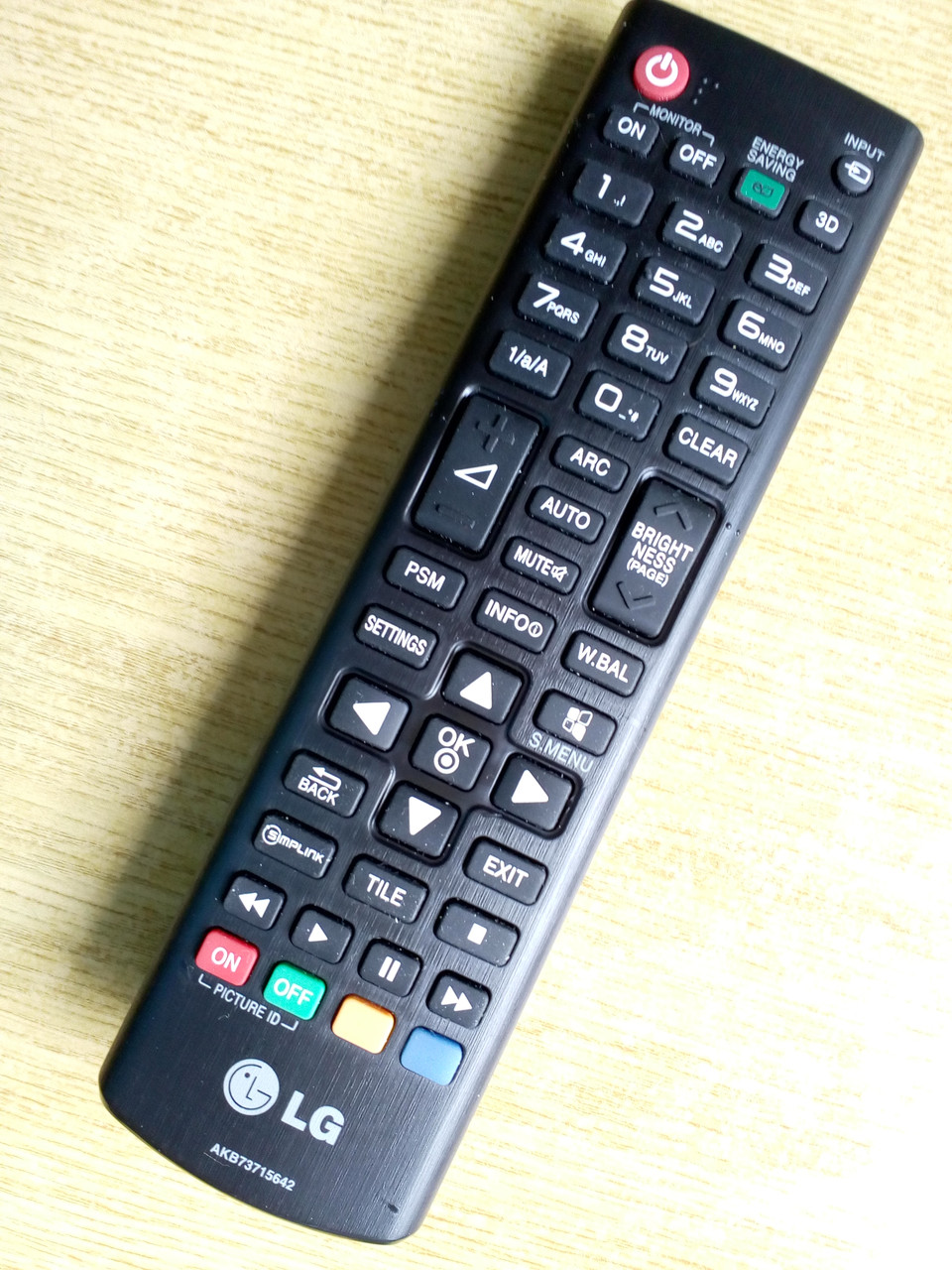 Оригінальний пульт дистанційного керування LG AKB73715642 (Б/В) від телевізора LG, фото 1