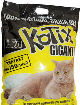 Силікагелевой наповнювач для Котячий туалету Kotix (Котікс) 15 л