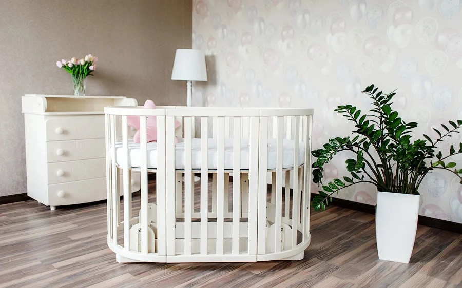 Дитяче ліжечко Angelo Кругле овальне., фото 1