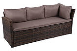 Кутовий диван+ стіл,техноротанг,Santiago ,колір - коричневою, фото 5