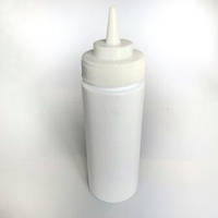 Бутылка для соусов FoREST белая 720мл, Пластиковая белая бутылка с крышкой для соусов