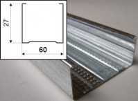 Профіль CD 60/27/3 м.п. оцинкований для гіпсокартону товщина металу 0,45 мм, фото 1