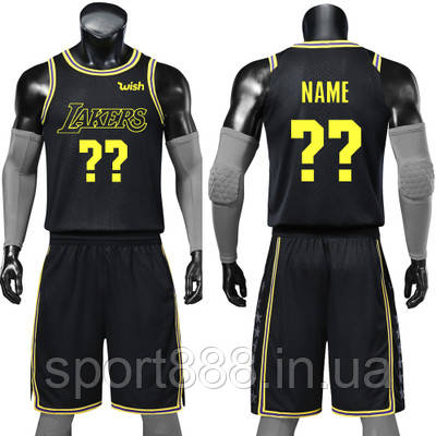 Форма баскетбольна чорна команда Лос Анджелес Лейкерс Los Angeles Lakers NBA, фото 1