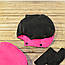 Муфта рукавички роздільні, на коляску / санки, універсальна, для рук, чорний фліс (колір - рожевий яскравий), фото 4