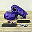 Муфта рукавички роздільні, на коляску / санки, універсальна, для рук, чорний фліс (колір - фіолетовий), фото 4