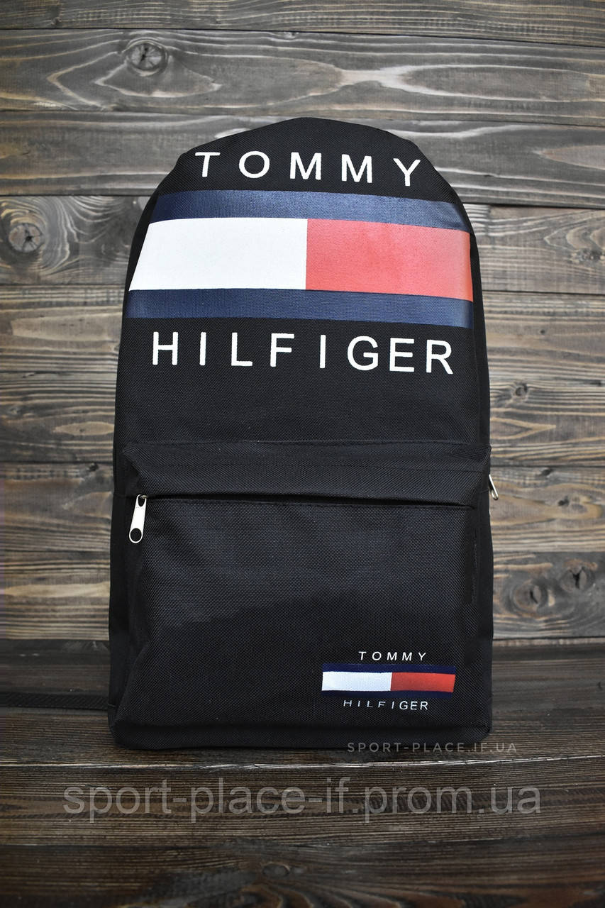 Рюкзак Tommy Hilfiger чорний спортивний, міський (ліцензія)
