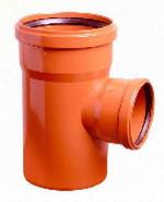 Трійник ПВХ d 200х160 /87°, перехідною, для зовнішньої безнапірної каналізації, фото 1