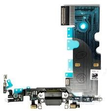 Шлейф (Flex) для Apple iPhone 8 | iPhone SE 2020 з роз'ємом зарядки і мікрофоном (Чорний) (Знятий оригінал), фото 1