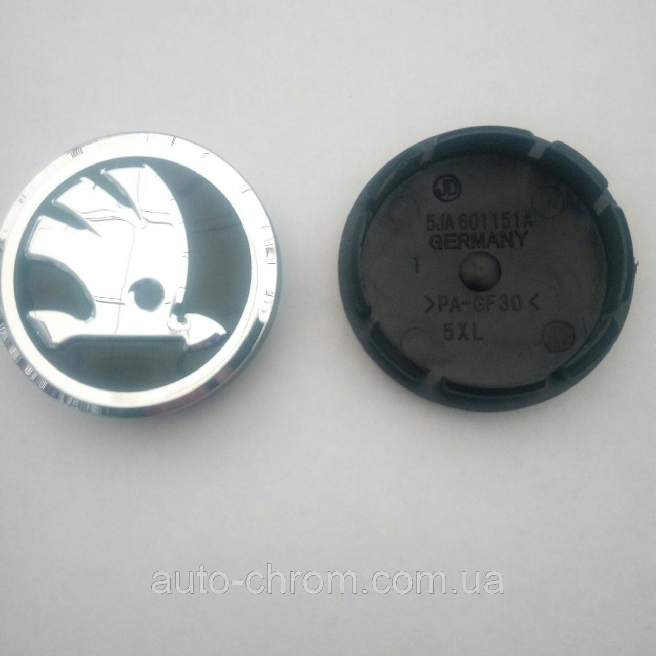 Ковпачок у диск Skoda 52-56 мм чорний, фото 1