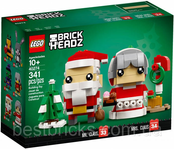 Lego BrickHeadz Містер і місіс Клаус 40274