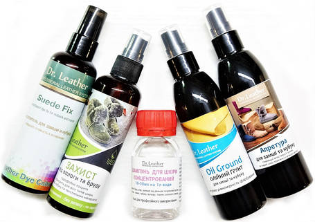 Засоби для догляду та фінішного закріплення замші, нубука, велюра, аніліна, тканин